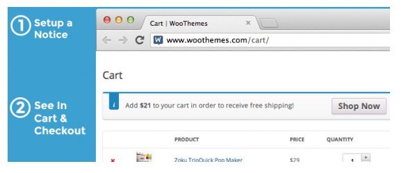 WooCommerce Cart Notices in Action