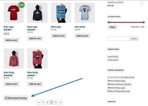 WooCommerce Store Catalog PDF Download in Action 