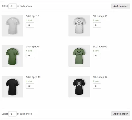 Intuitive photograph purchasing through WooCommerce