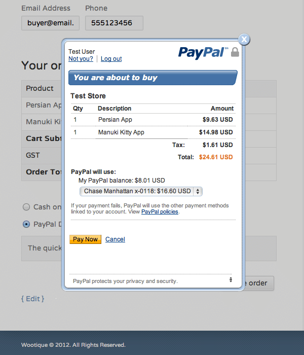 WooCommerce PayPal Digital Goods Gateway