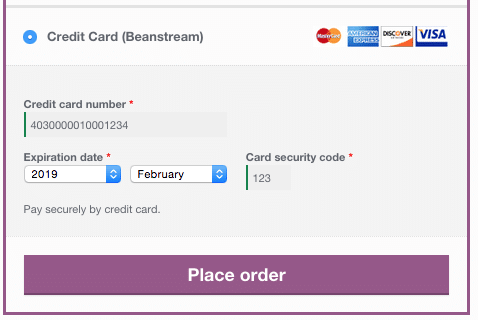 WooCommerce Beanstream Payment Gateway