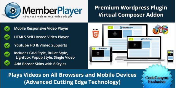 Visual Composer Addon : MemberPlayer HTML5 Video