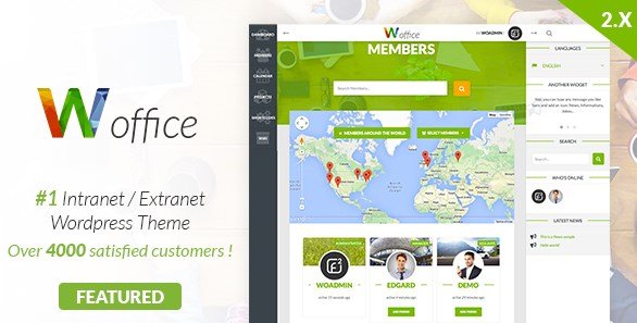 Woffice - Intranet/Extranet WordPress Theme