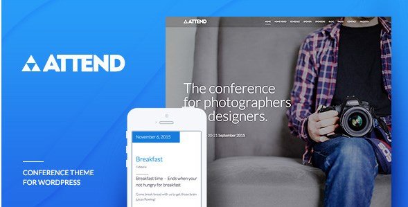 Conference & Event WordPress Theme - Attend