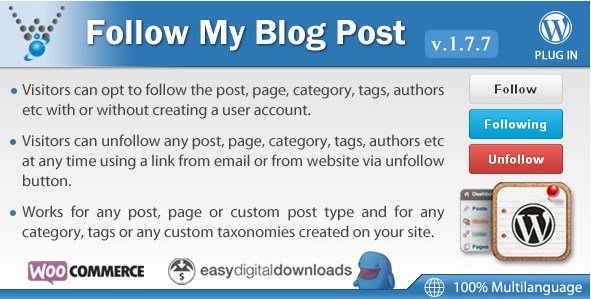 Follow My Blog Post - WordPress Plugin