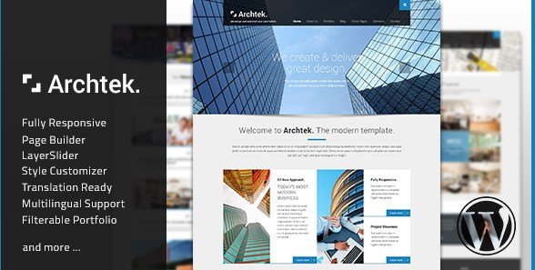 Free Download Archtek – Responsive Modern WordPress Theme v2.0.2