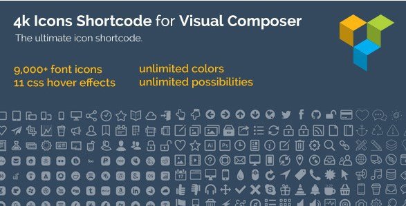 4k Icon Fonts for Visual Composer