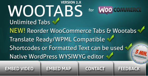 WooTabs - Add Extra Tabs To WooCommerce Product Page