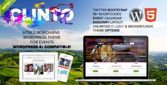 Clinto - HTML5 Responsive WordPress Theme for Events