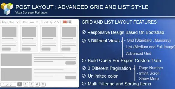 Advance Post Grid List With Custom Filtering For Visual Composer