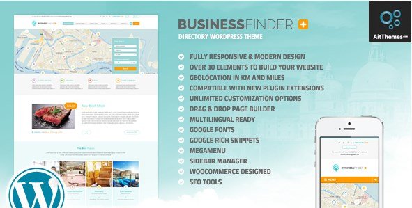 Business Finder - Directory Listing WordPress Theme