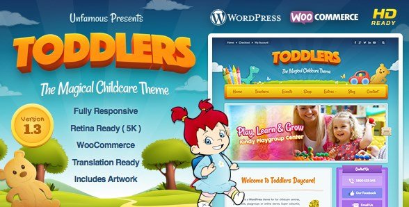Toddlers - Kids, Child Care & Playgroup WordPress Theme