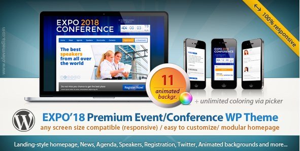 Expo18 - Responsive Event Conference WordPress Theme