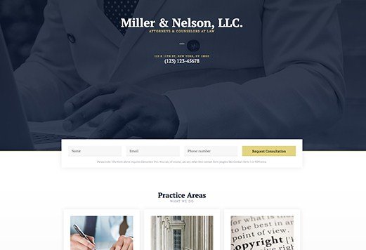 Elementorism Miller Landing Page