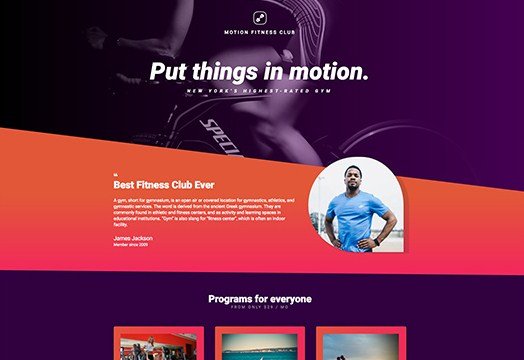 Elementorism Motion Landing Page