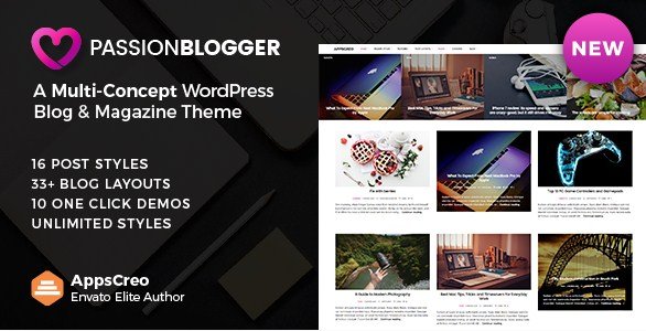 Passion Blogger - A Responsive WordPress Theme