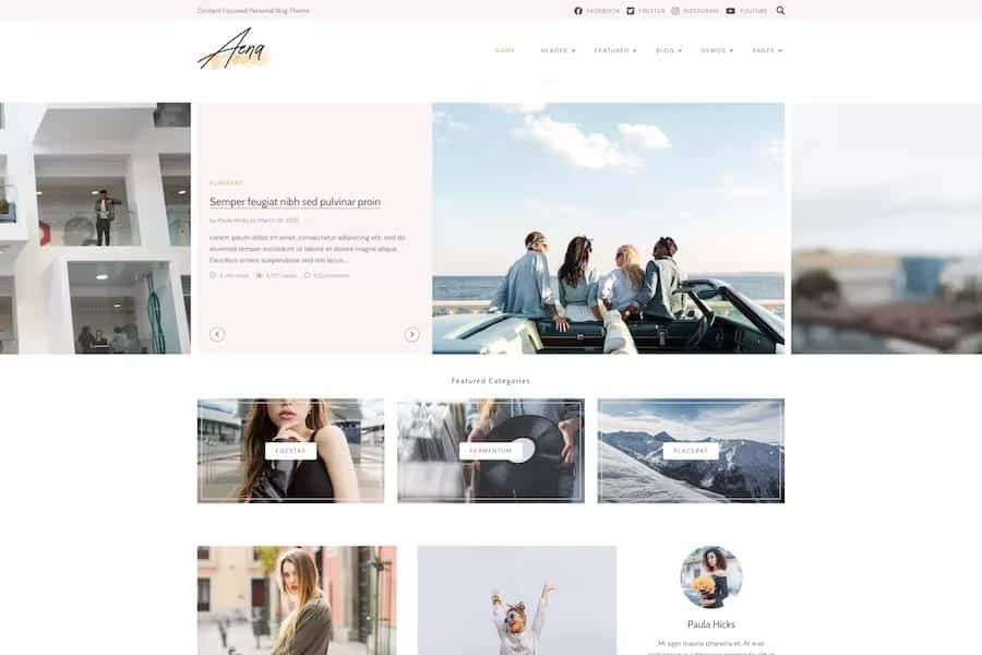 Aena – Content Focused WordPress Theme 15210114