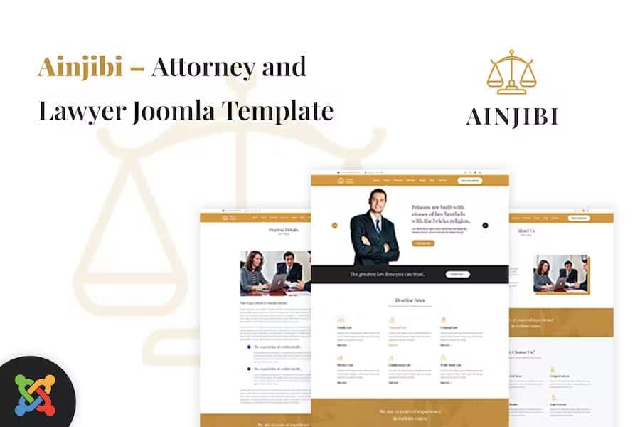 Ainjibi – Attorney and Lawyer Joomla Template Latest Version