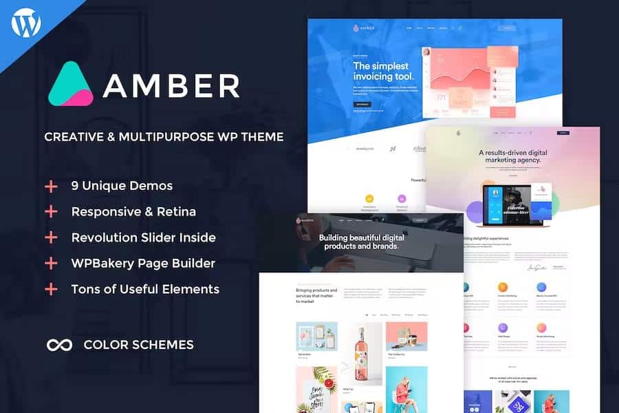 Amber Six – Creative and Multipurpose WordPress Theme 3.9.5
