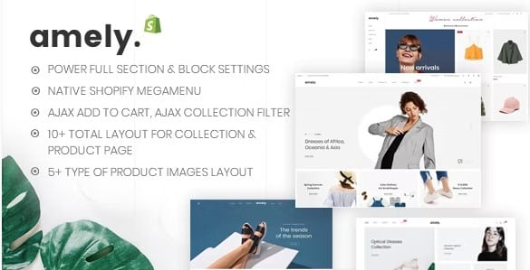 Amely – Clean & Modern Shopify Theme Latest Version