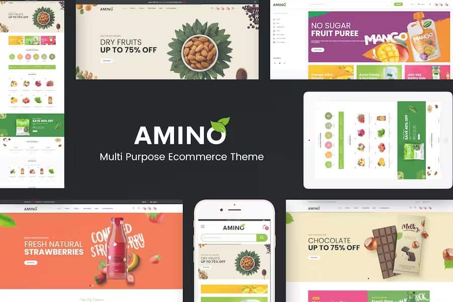 Amino – Organic & Multipurpose OpenCart Theme Latest Version