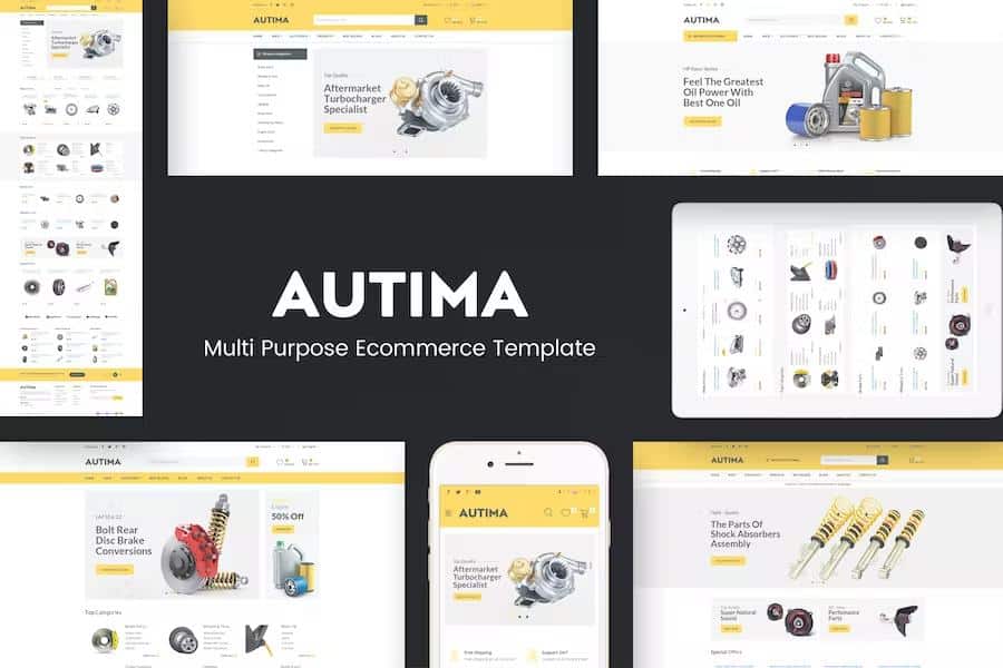 Autima – Accessories Car OpenCart Theme (Included Color Swatches) Latest Version