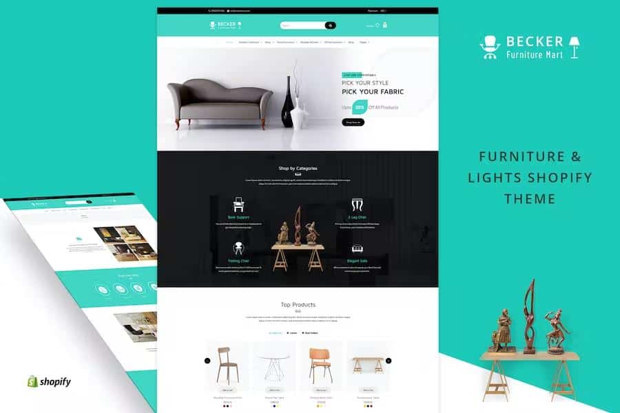 Becker – Furniture shop, Electronics Shopify Theme Latest Version