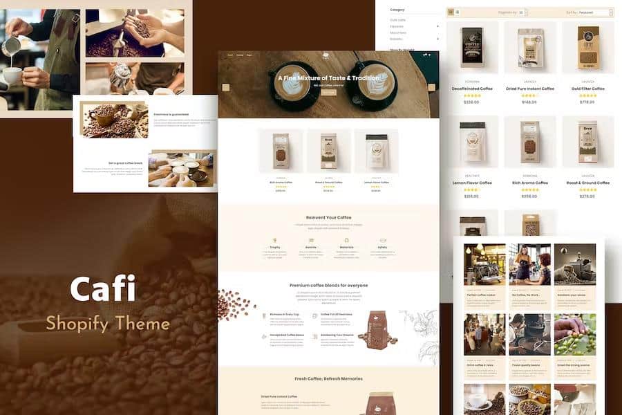 Cafi – Coffee Shop & Cafés Responsive Shopify Latest Version