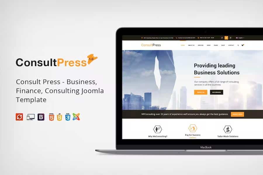 Consult Press – Finance & Consulting Business Joomla Template Latest Version