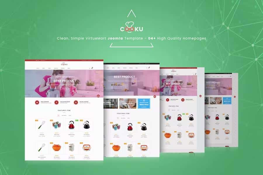 Vina Cooku – Clean, Simple VirtueMart Joomla Template Latest Version