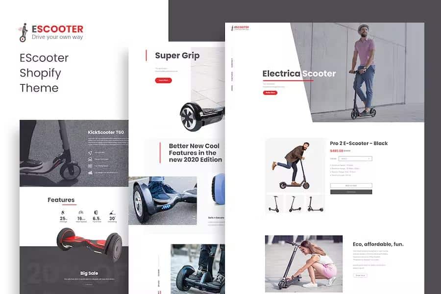 Escoot – Single Product Shopify Theme Latest Version