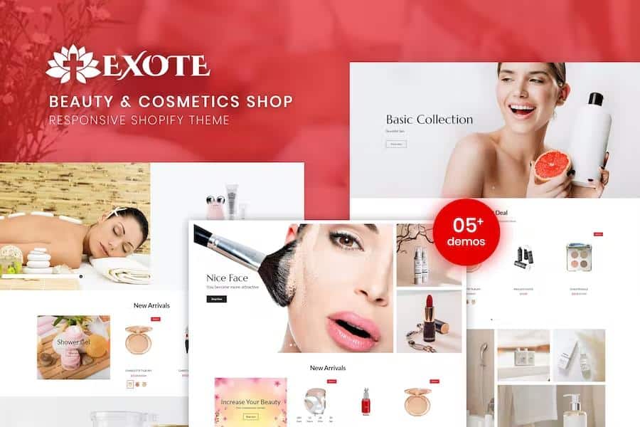 Exote – Beauty & Cosmetics Shop Responsive Shopify Theme Latest Version