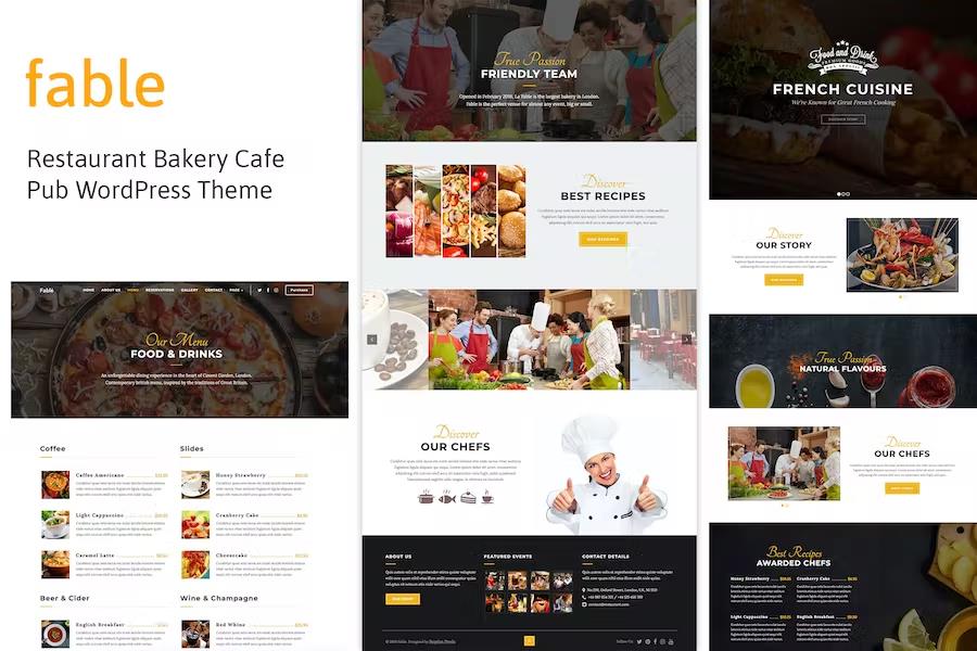 Fable – RestaurantBakery Cafe Pub WordPress Theme 1.3.4