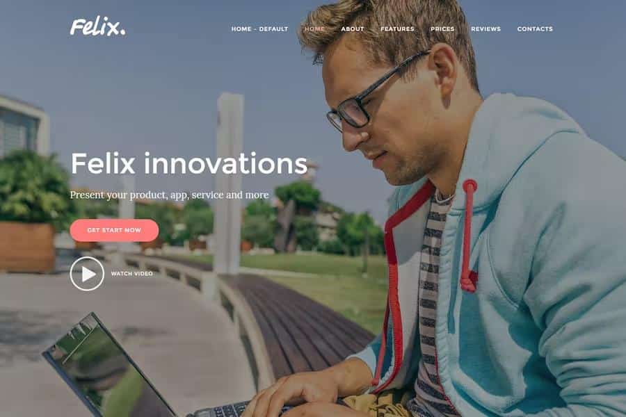 Felix. – Startup Landing Page WordPress Theme 1.0.2
