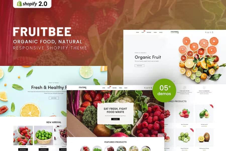 FruitBee – Organic Food, Natural Responsive Shopify Theme Latest Version