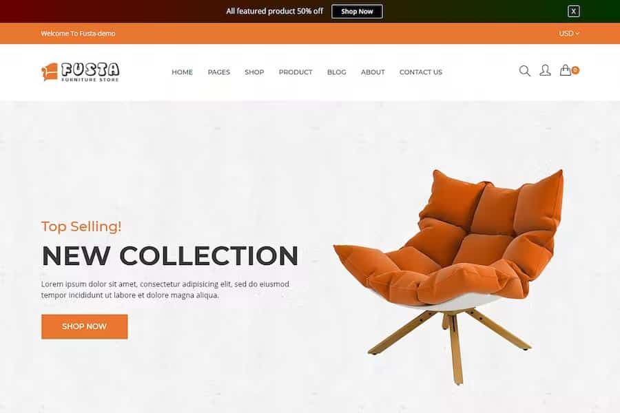 Fusta – Furniture Shopify Theme Latest Version