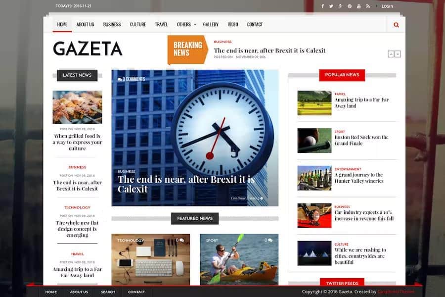 Gazeta – News & Magazine Drupal 9 Theme Latest Version