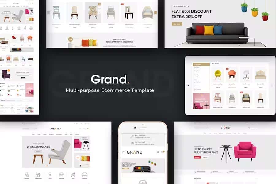 Grand – Responsive Furniture Magento Theme Latest Version