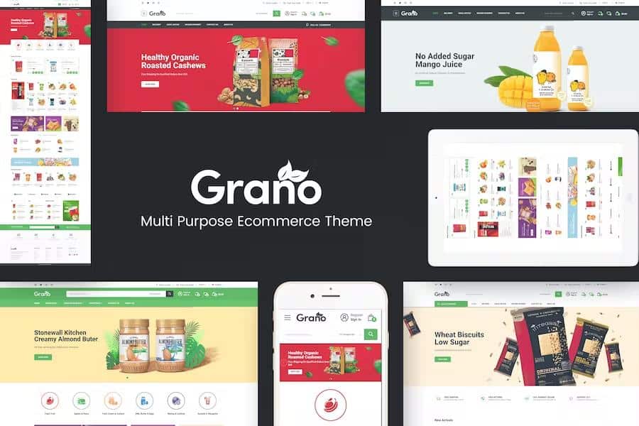 Grano – Organic & Food Opencart Theme (Included Color Swatches) Latest Version