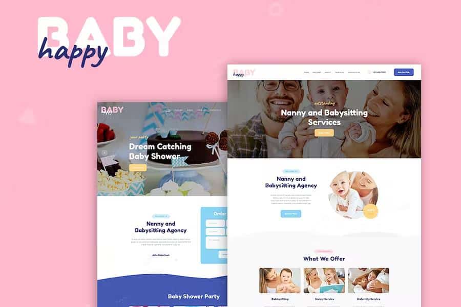 Happy Baby – Nanny & Babysitting Services Children WordPress Theme 1.2.4