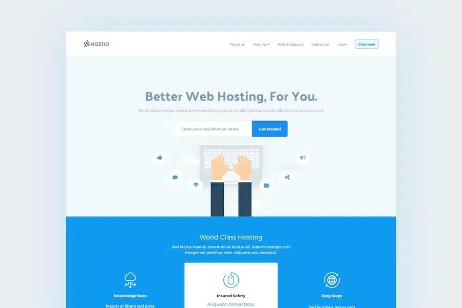 Hostio HTML & WHMCS Web Hosting Template Latest Version - WooCrack.com