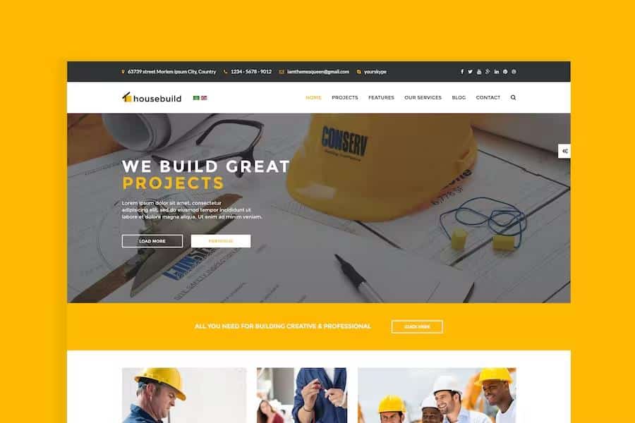 Housebuild – Joomla Construction Business Theme Latest Version