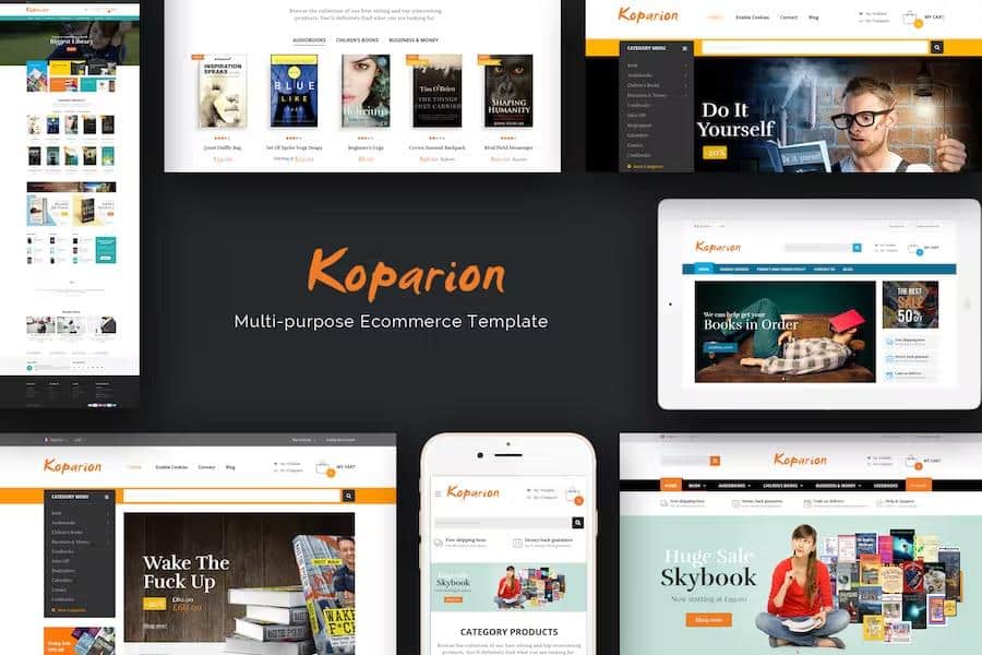 Koparion – Book Shop Responsive OpenCart Theme Latest Version