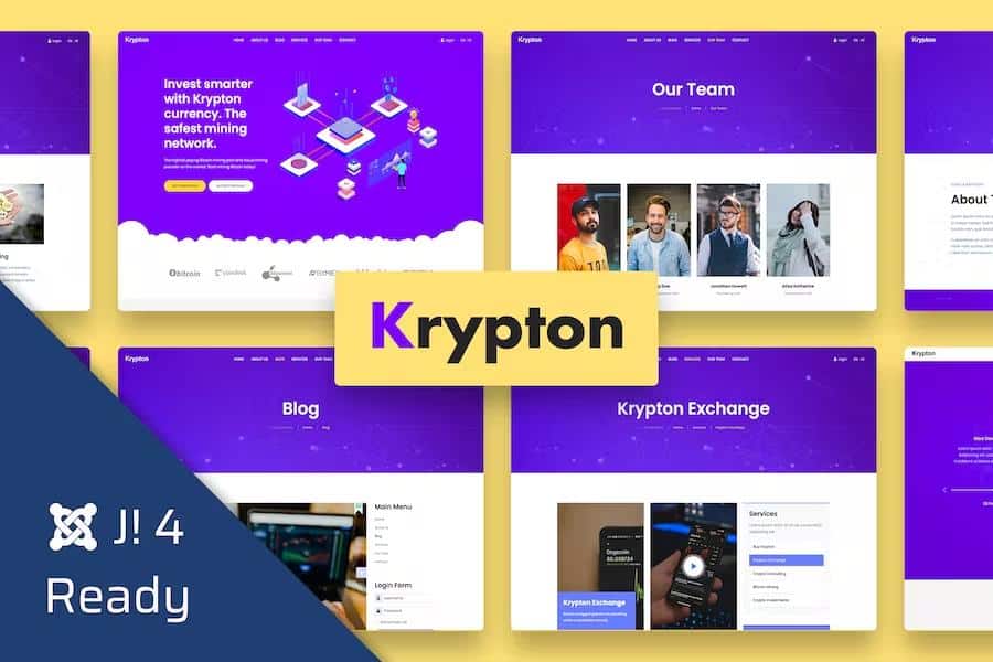 Krypton – Bitcoin Crypto Currency Joomla 4 Template Latest Version