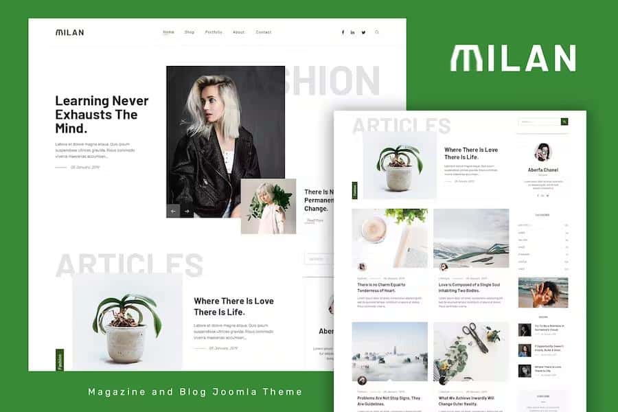 Milan – Blog and Magazine Joomla Theme Latest Version