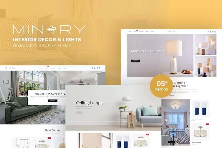 Minery – Interior Decor & Lights Responsive Shopify Theme Latest Version