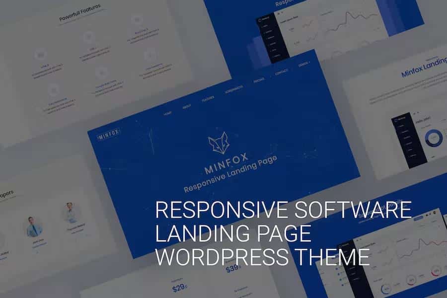 Minfox – Software Landing Page WordPress Theme 1.5.2