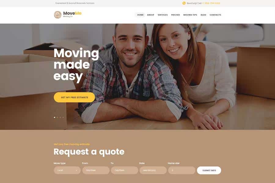 MoveMe – Moving & Storage Relocation Company WordPress Theme 1.2.11