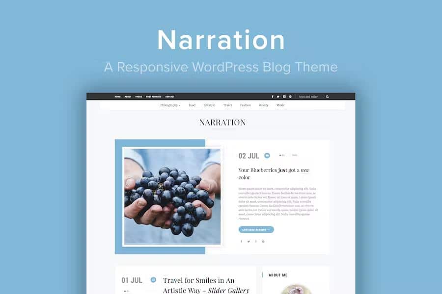 Narration – A Responsive WordPress Blog Theme 2.0