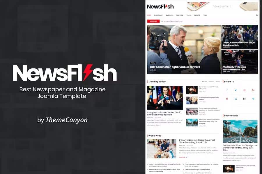 NewsFlash – Joomla News & Magazine Template Latest Version